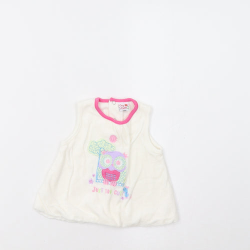 Cutey Couture Baby White   Tunic Blouse Size 3-6 Months