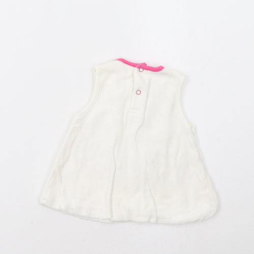 Cutey Couture Baby White   Tunic Blouse Size 3-6 Months