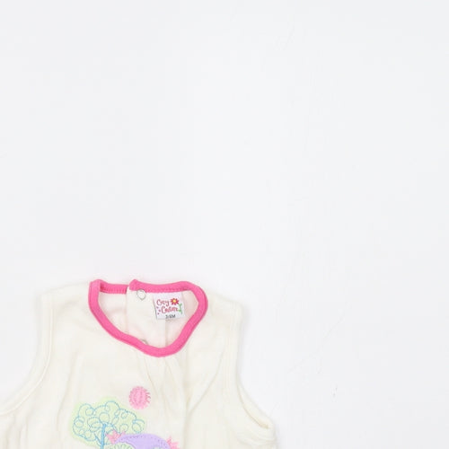 Cutey Couture Baby White   Tunic Blouse Size 3-6 Months