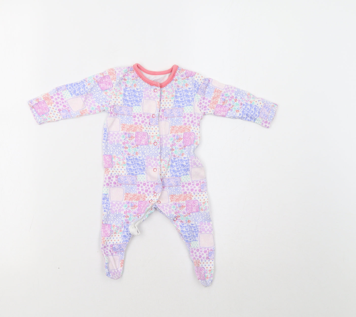 TU Baby Multicoloured Floral  Babygrow One-Piece Size 0-3 Months