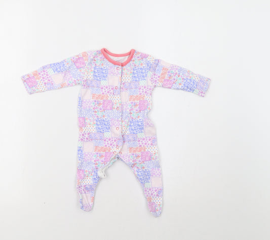 TU Baby Multicoloured Floral  Babygrow One-Piece Size 0-3 Months