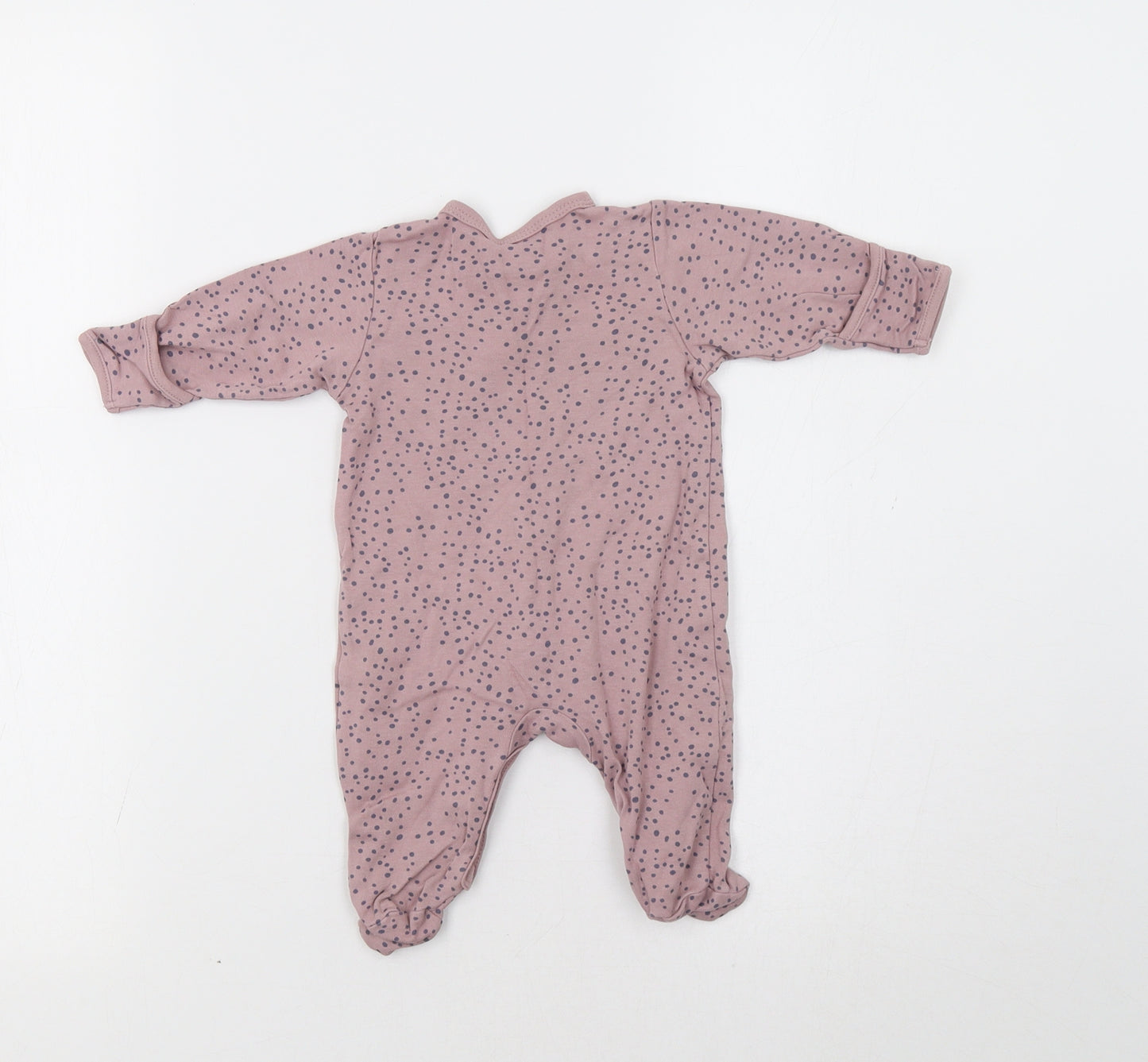 mamas & papas Baby Pink Polka Dot  Babygrow One-Piece Size 0-3 Months