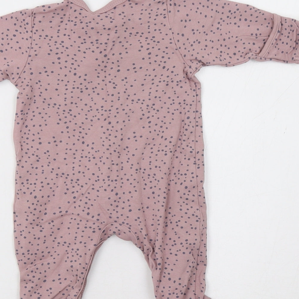 mamas & papas Baby Pink Polka Dot  Babygrow One-Piece Size 0-3 Months