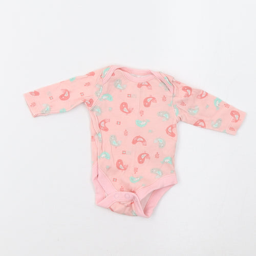 F&F Baby Pink Camouflage  Romper One-Piece Size 0-3 Months  - Bird Print