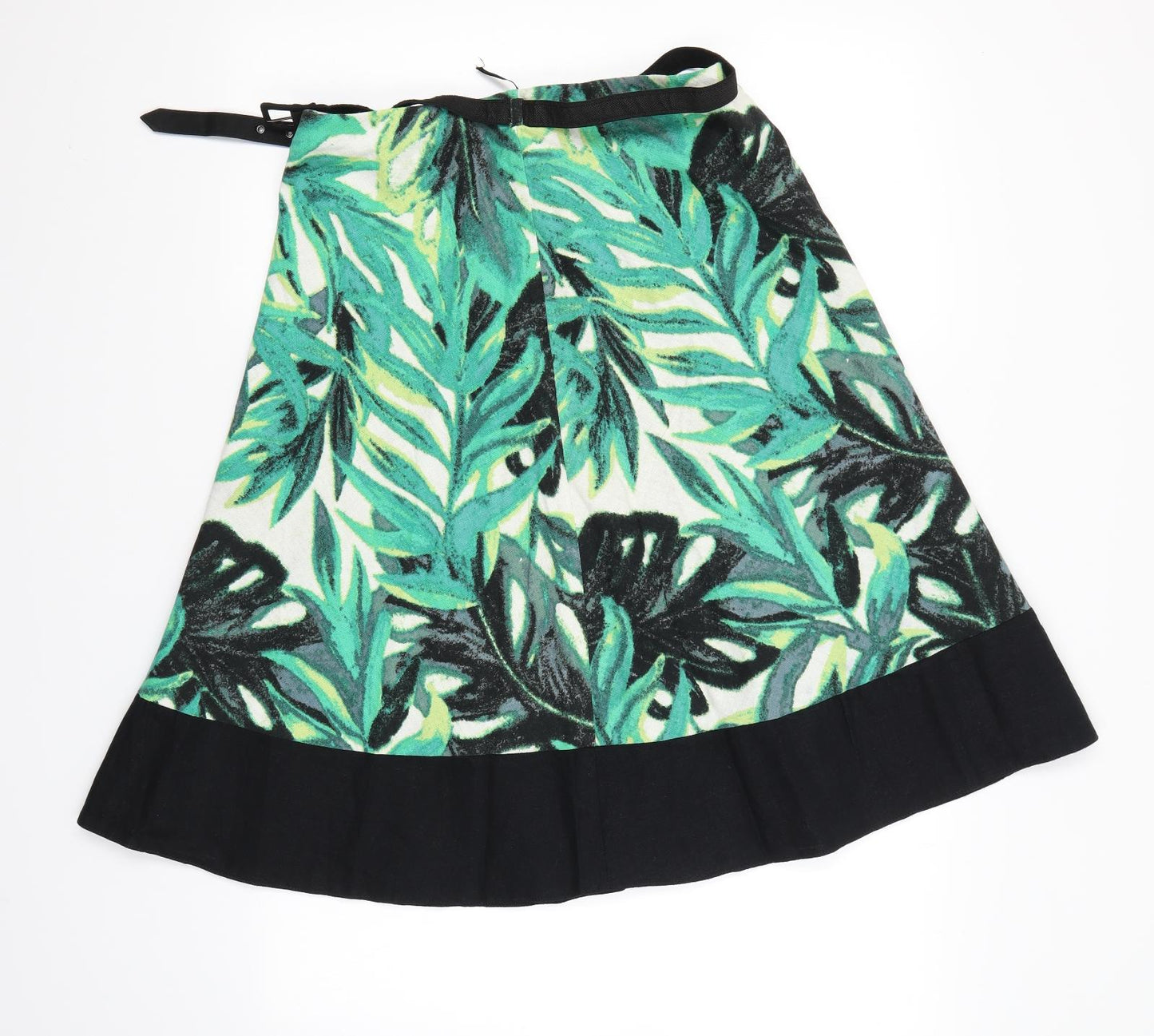 Dunnes Stores Womens Green Floral  A-Line Skirt Size 12