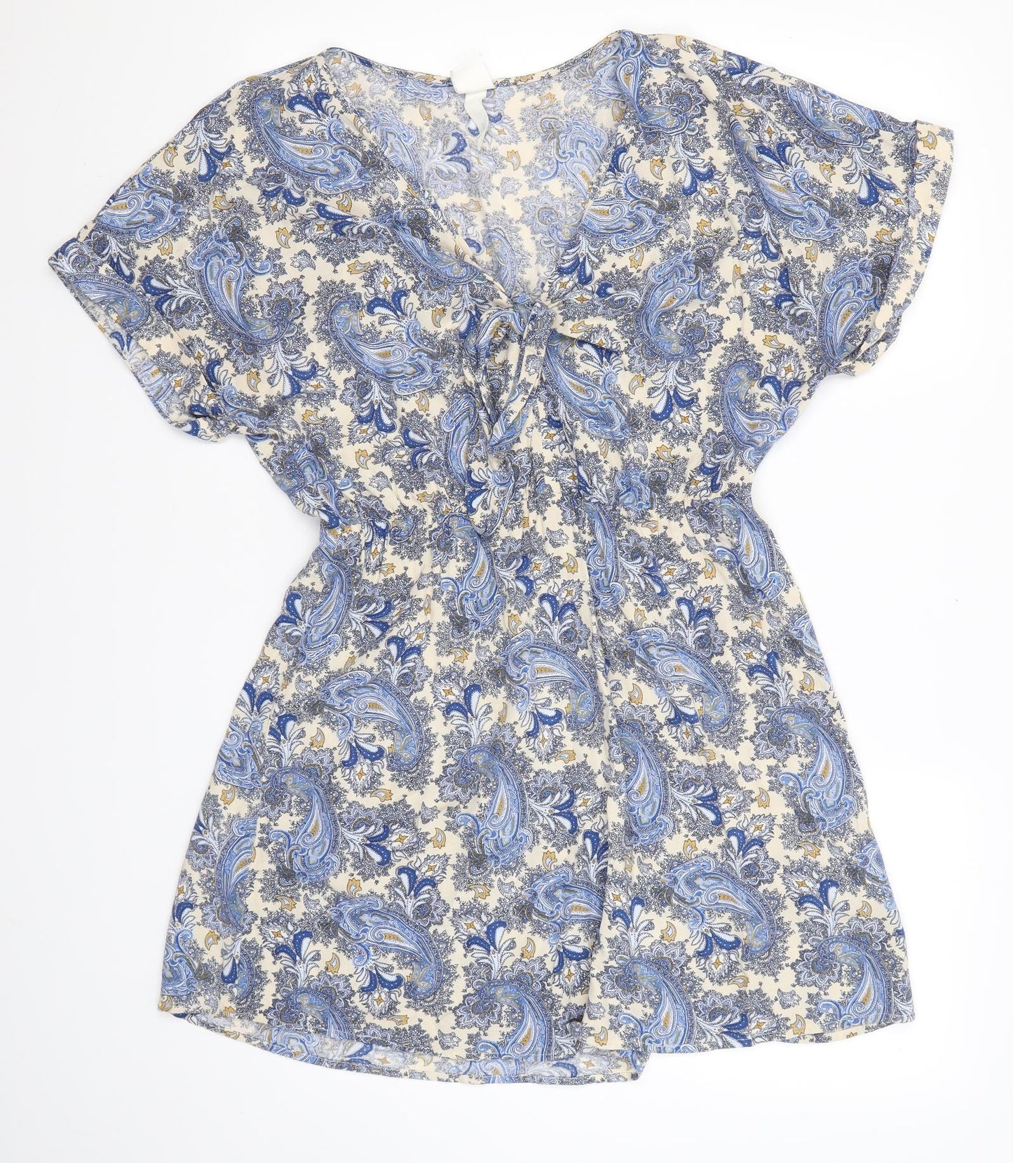 H&M Womens Blue Paisley  A-Line  Size 12