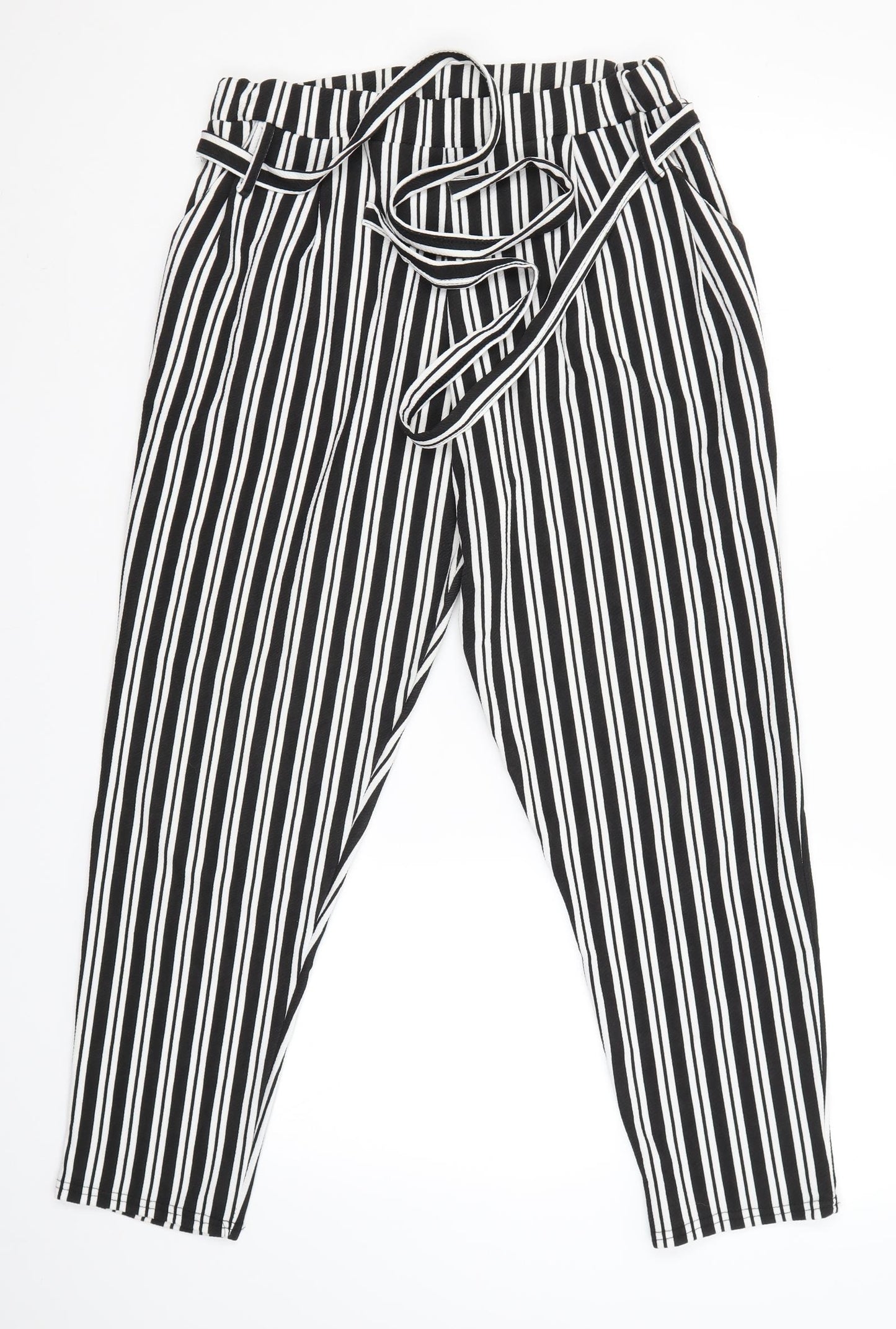 Preworn Womens Multicoloured Striped  Dress Pants Trousers Size 12 L26 in