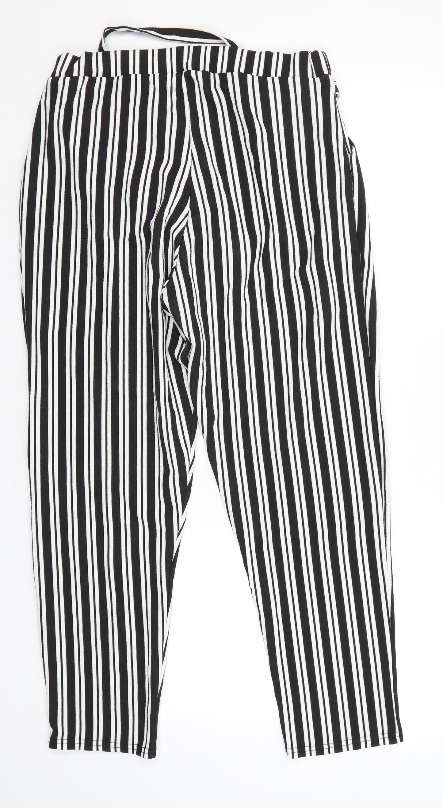 Preworn Womens Multicoloured Striped  Dress Pants Trousers Size 12 L26 in
