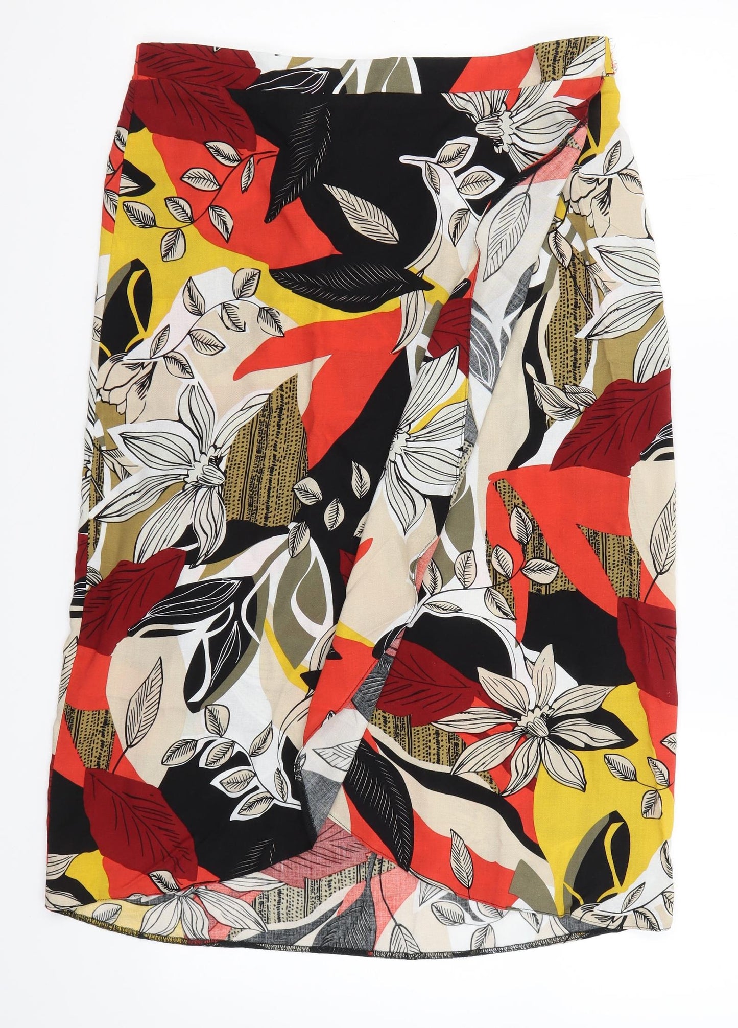 M&Co Womens Multicoloured Floral  A-Line Skirt Size 12