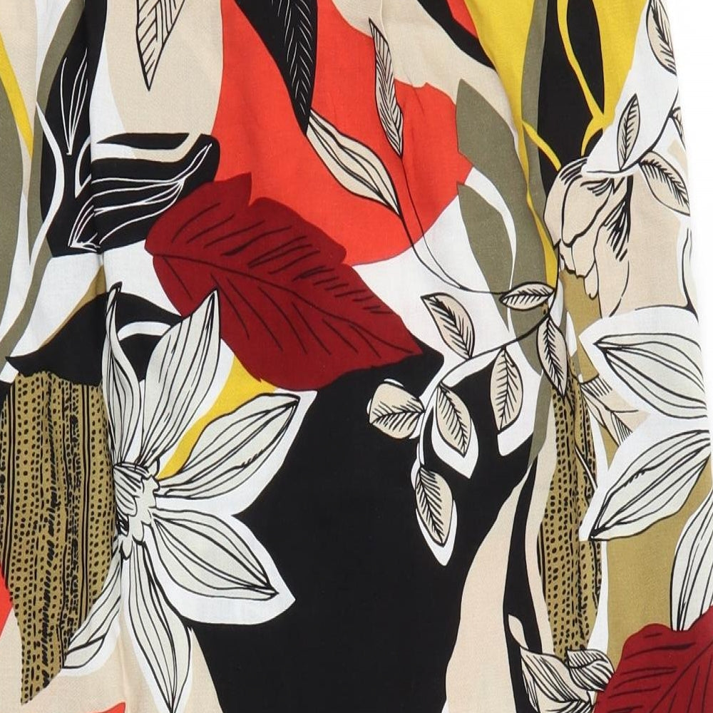 M&Co Womens Multicoloured Floral  A-Line Skirt Size 12