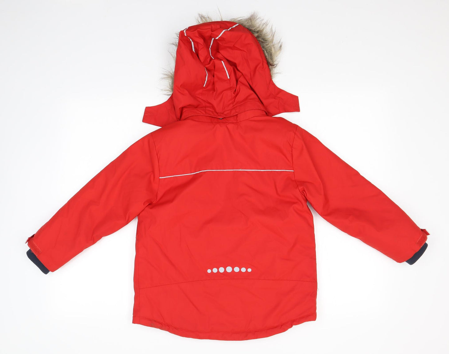 H&M Boys Red   Overcoat Coat Size 5-6 Years