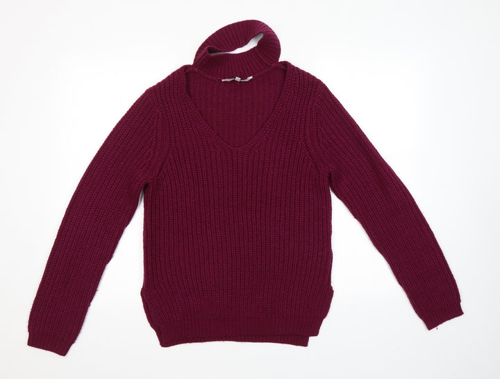 Red Herring Womens Purple Pullover Jumper Size 8