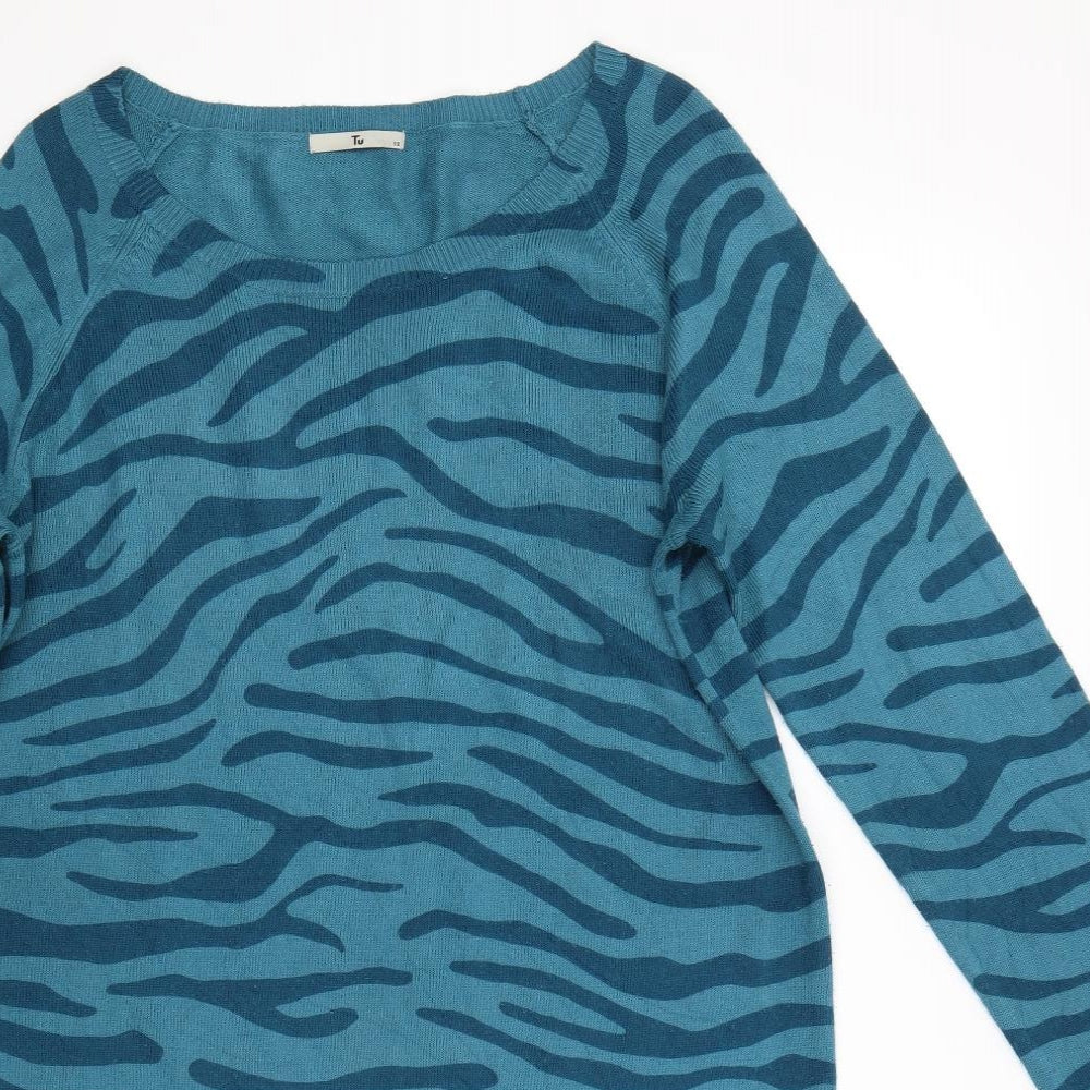 TU Womens Blue   Jumper Dress  Size 12