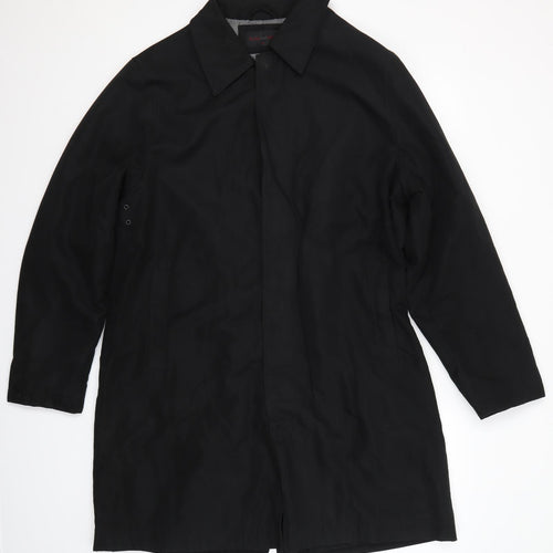 Butler and Webb Mens Black   Overcoat Coat Size M