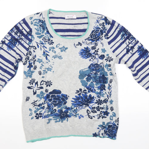 M&S Womens Multicoloured Striped  Pullover Jumper Size 16