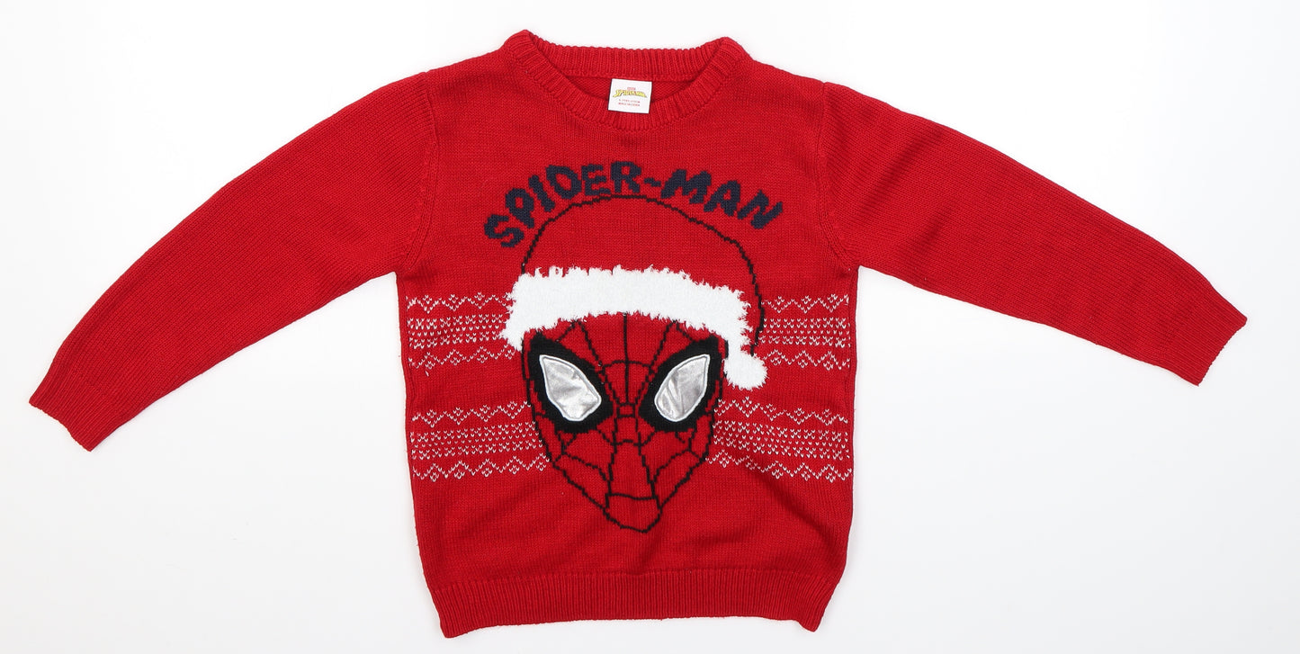 Primark Boys Multicoloured   Pullover Jumper Size 6-7 Years  - Christmas