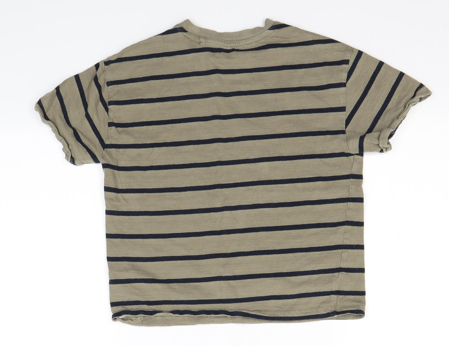 NEXT Boys Green Striped  Basic T-Shirt Size 6 Years
