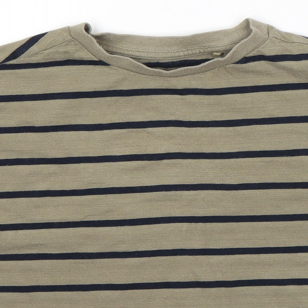 NEXT Boys Green Striped  Basic T-Shirt Size 6 Years