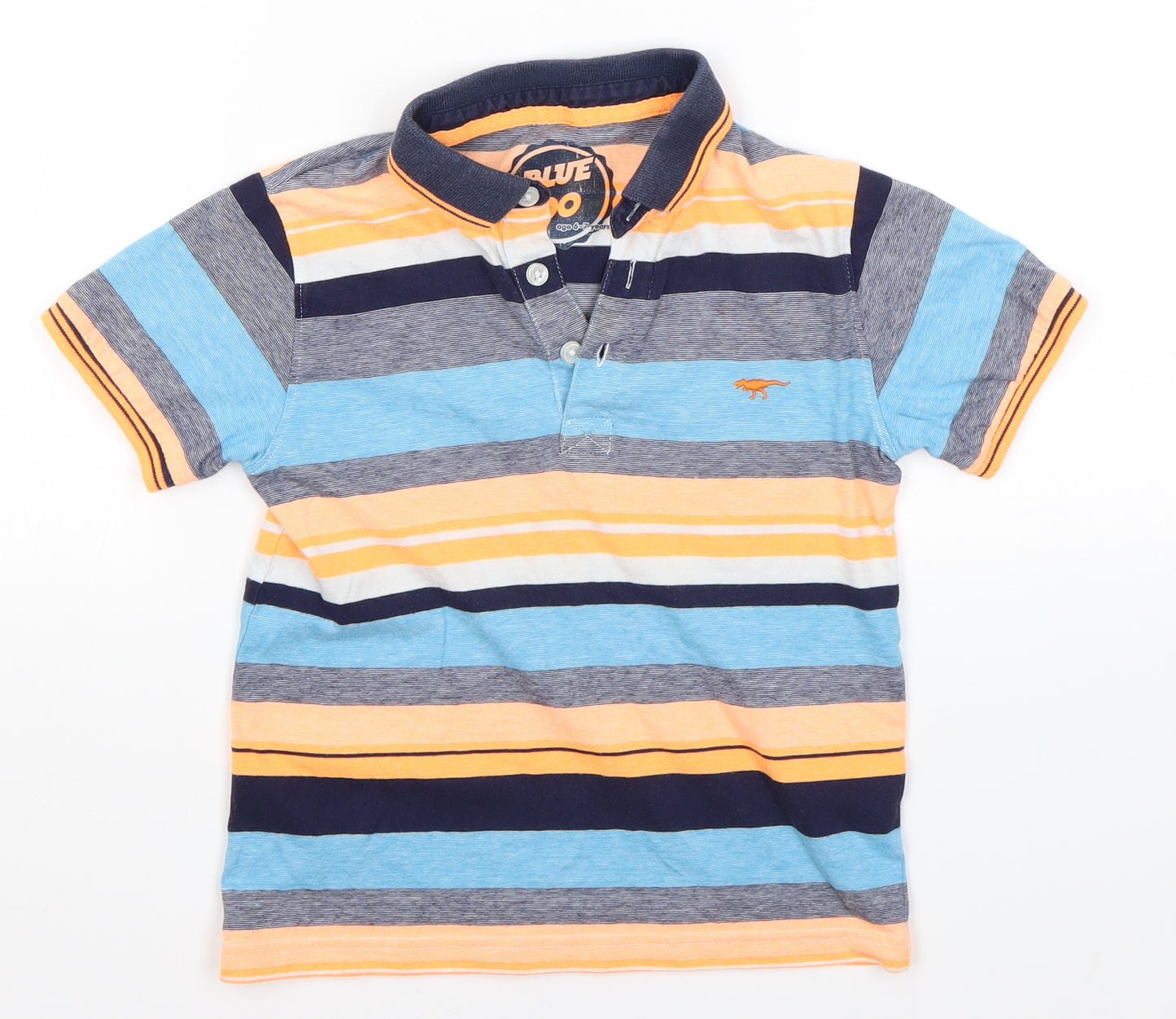 Blue Zoo Boys Multicoloured Striped  Basic Polo Size 6-7 Years