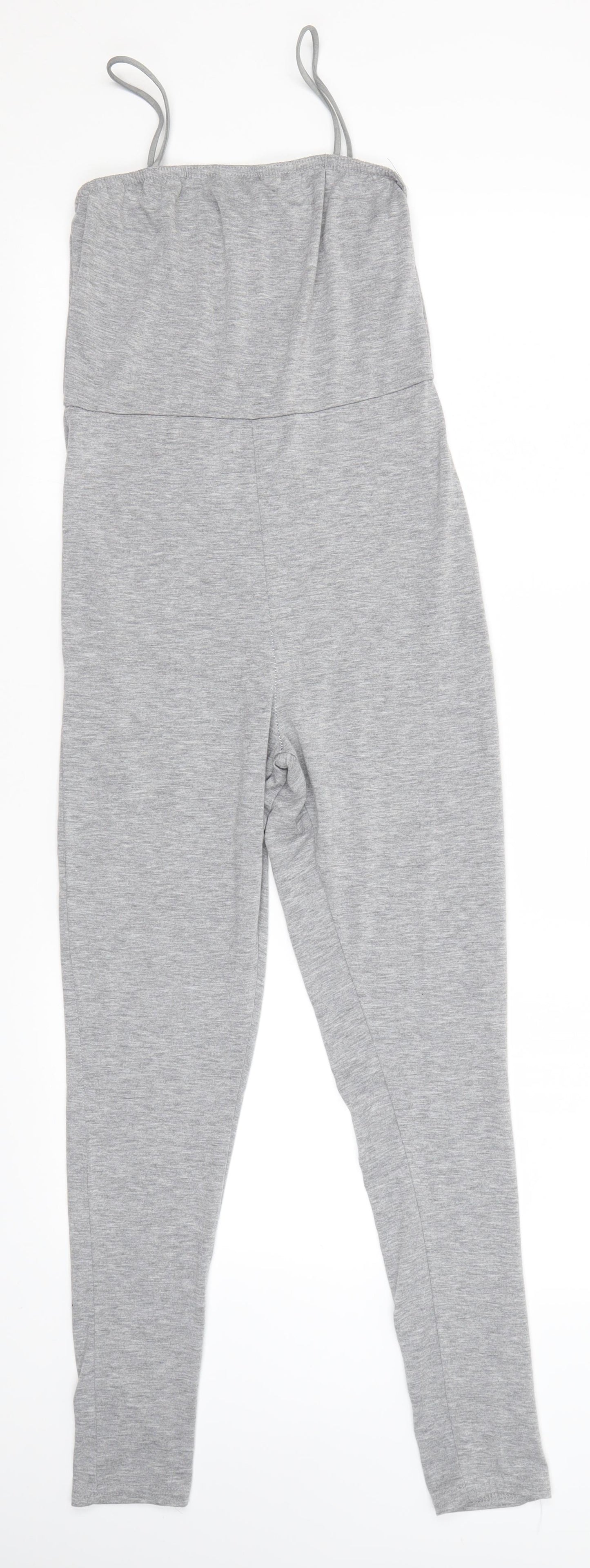PRETTYLITTLETHING Womens Grey   Jumpsuit One-Piece Size 8 L26 in