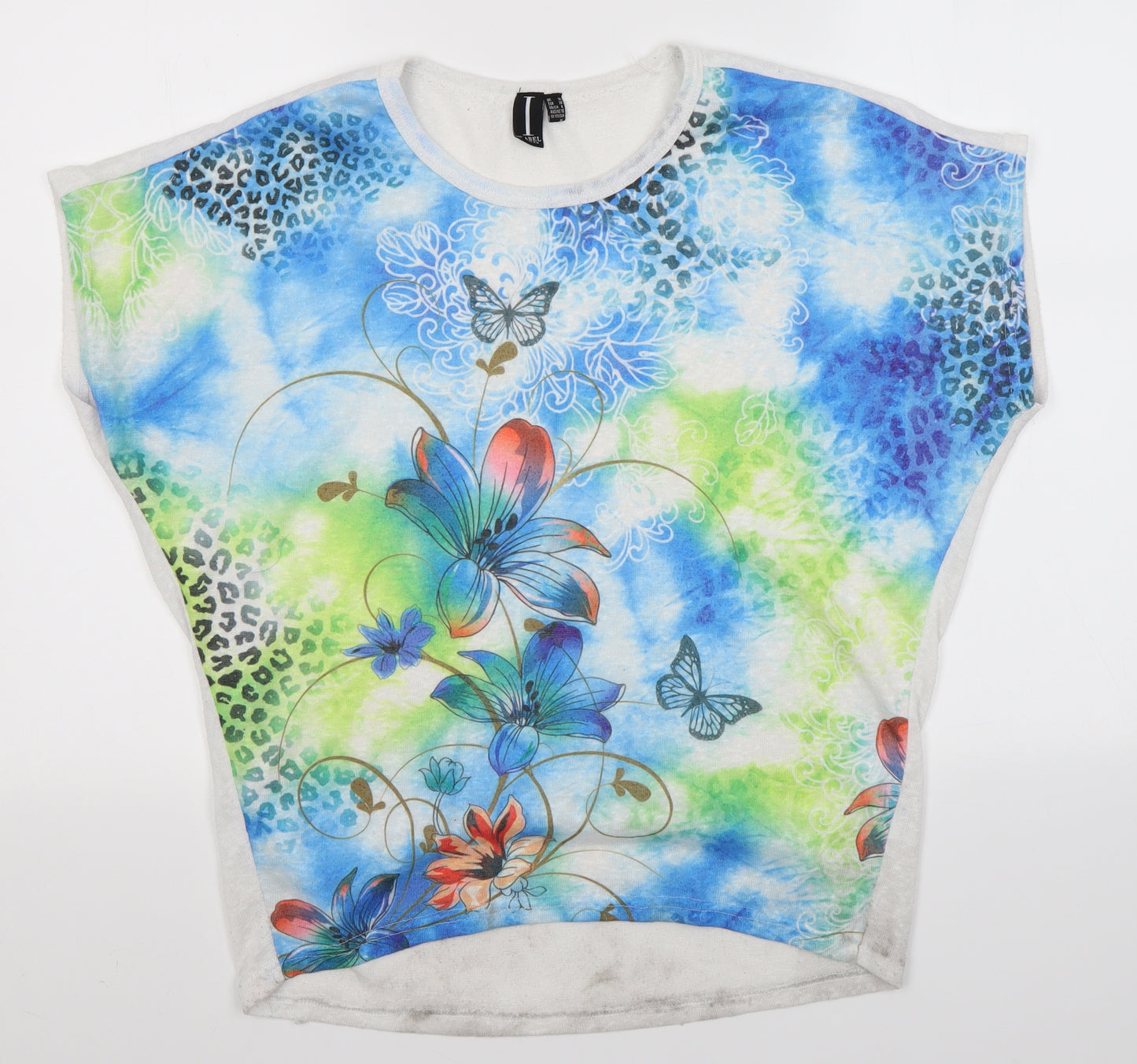 Izabel LONDON Womens Multicoloured   Basic T-Shirt Size 10