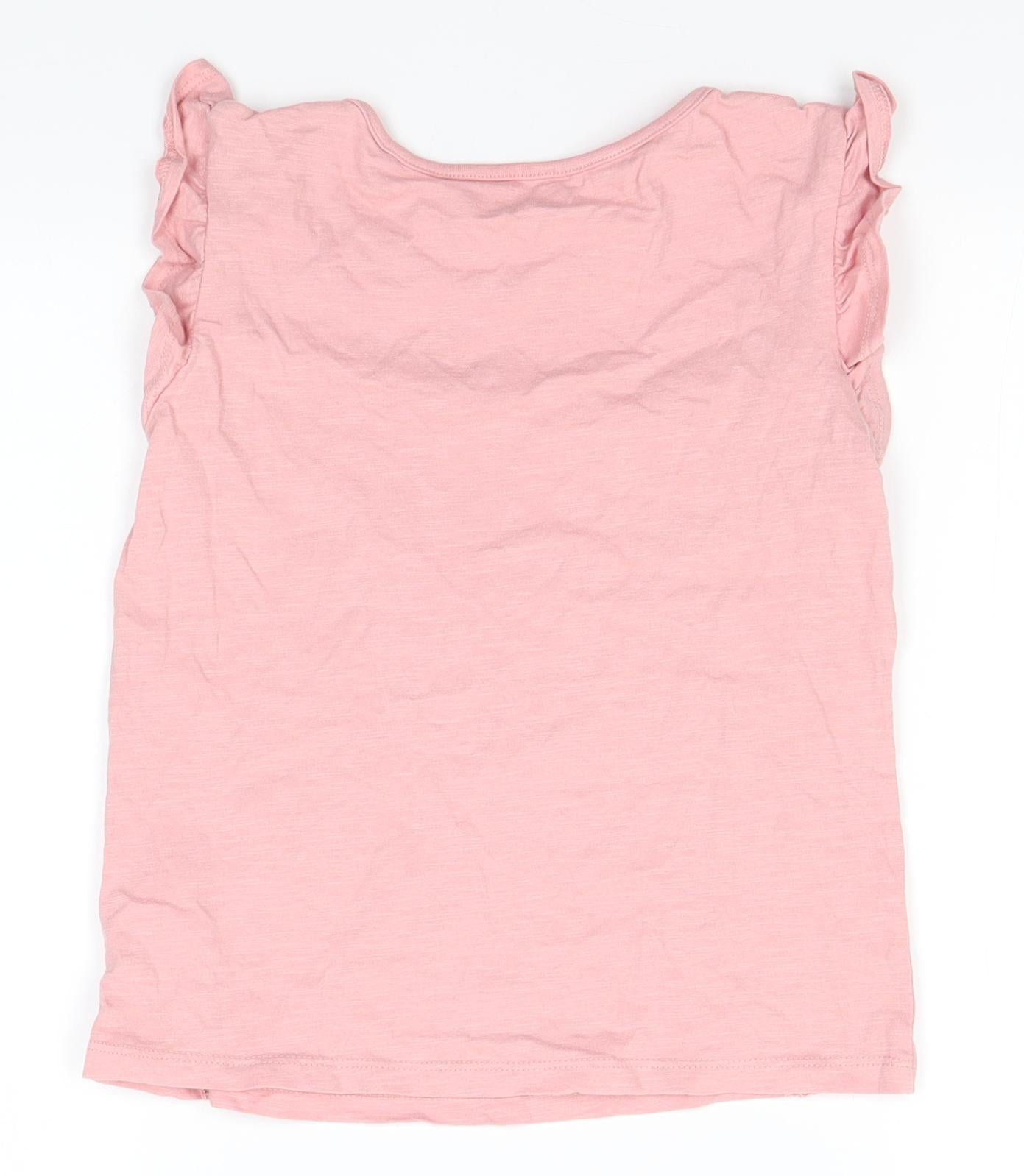 TU Girls Pink   Basic T-Shirt Size 7 Years