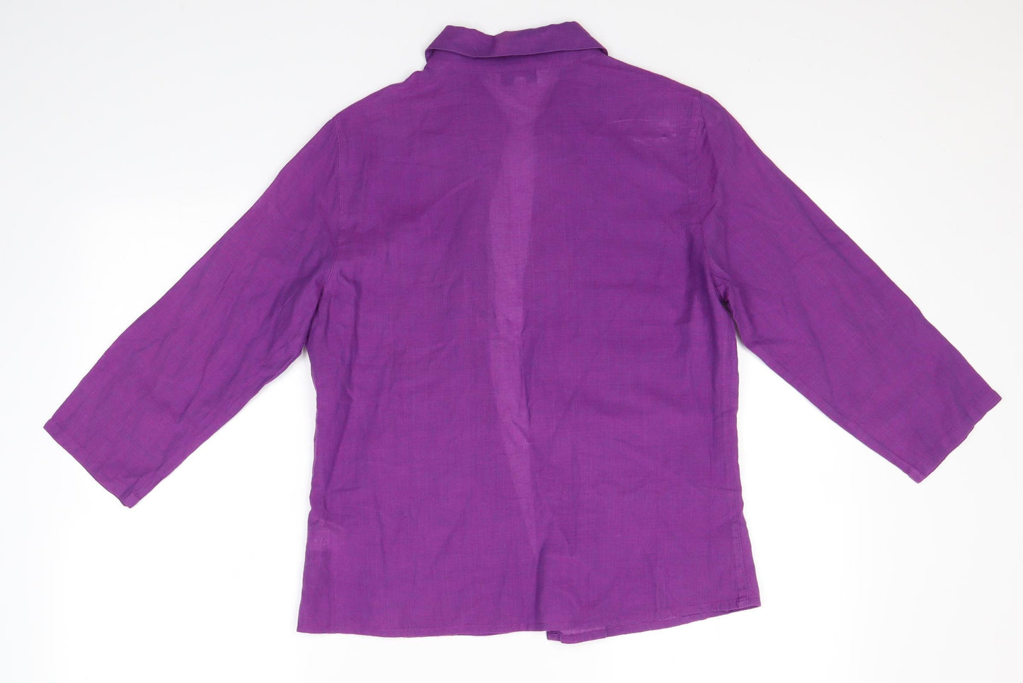 EAST Womens Purple   Basic Button-Up Size 10