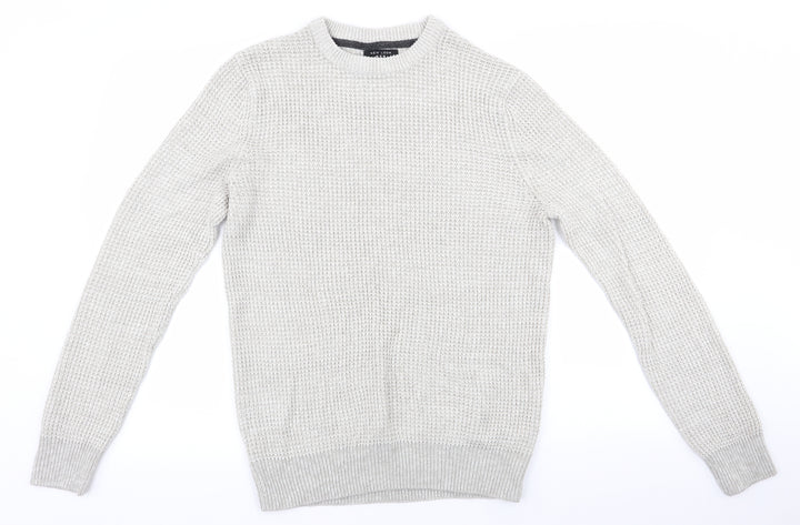 New Look Mens Grey Pullover Jumper Size S