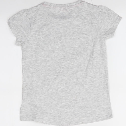 Character Girls Grey   Basic T-Shirt Size 8-9 Years  - Hello Kitty