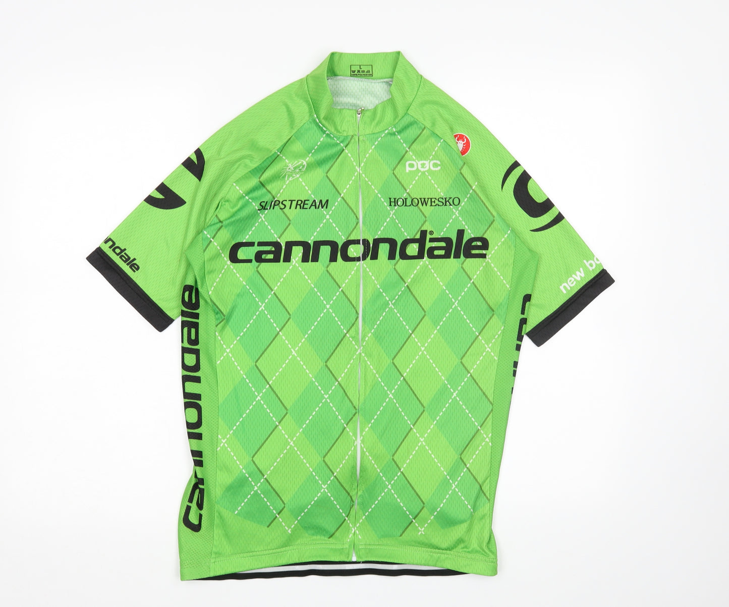 Cannondale Mens Green Argyle/Diamond  Basic T-Shirt Size L