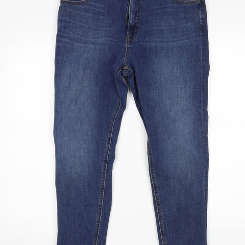 M&S Womens Blue   Skinny Jeans Size 16 L27 in