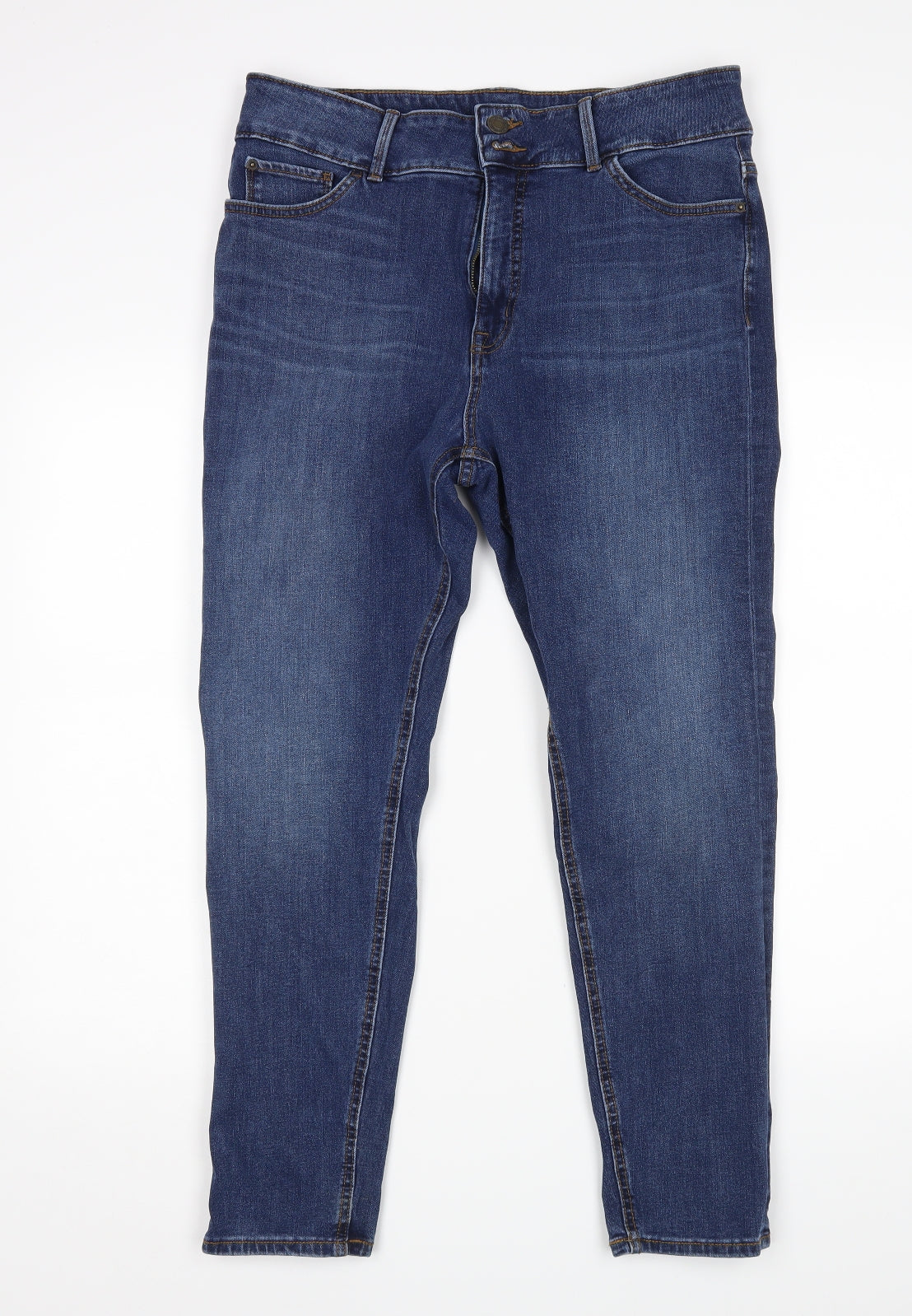 M&S Womens Blue   Skinny Jeans Size 16 L27 in