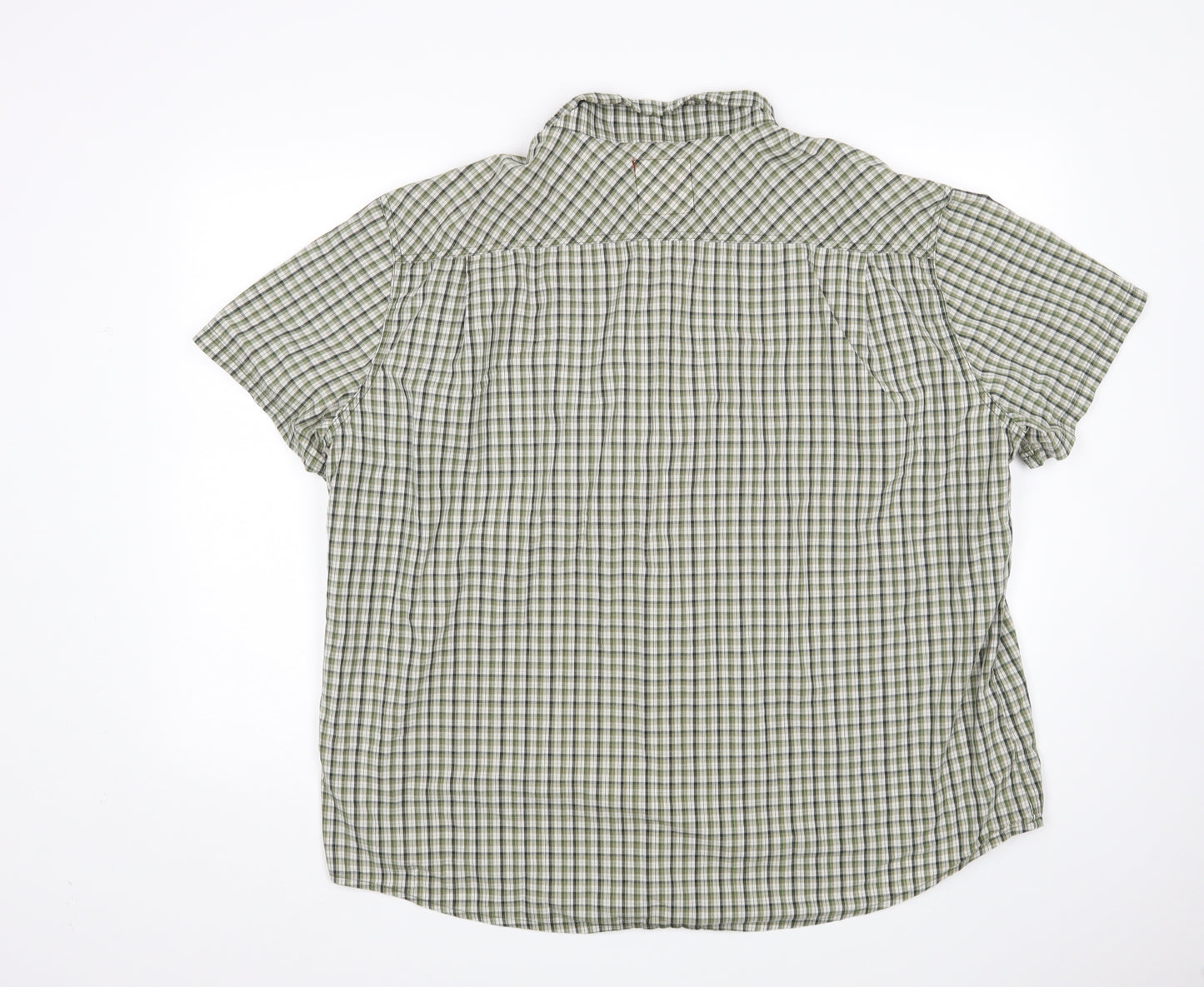 Quencha Mens Green Check   Button-Up Size 3XL