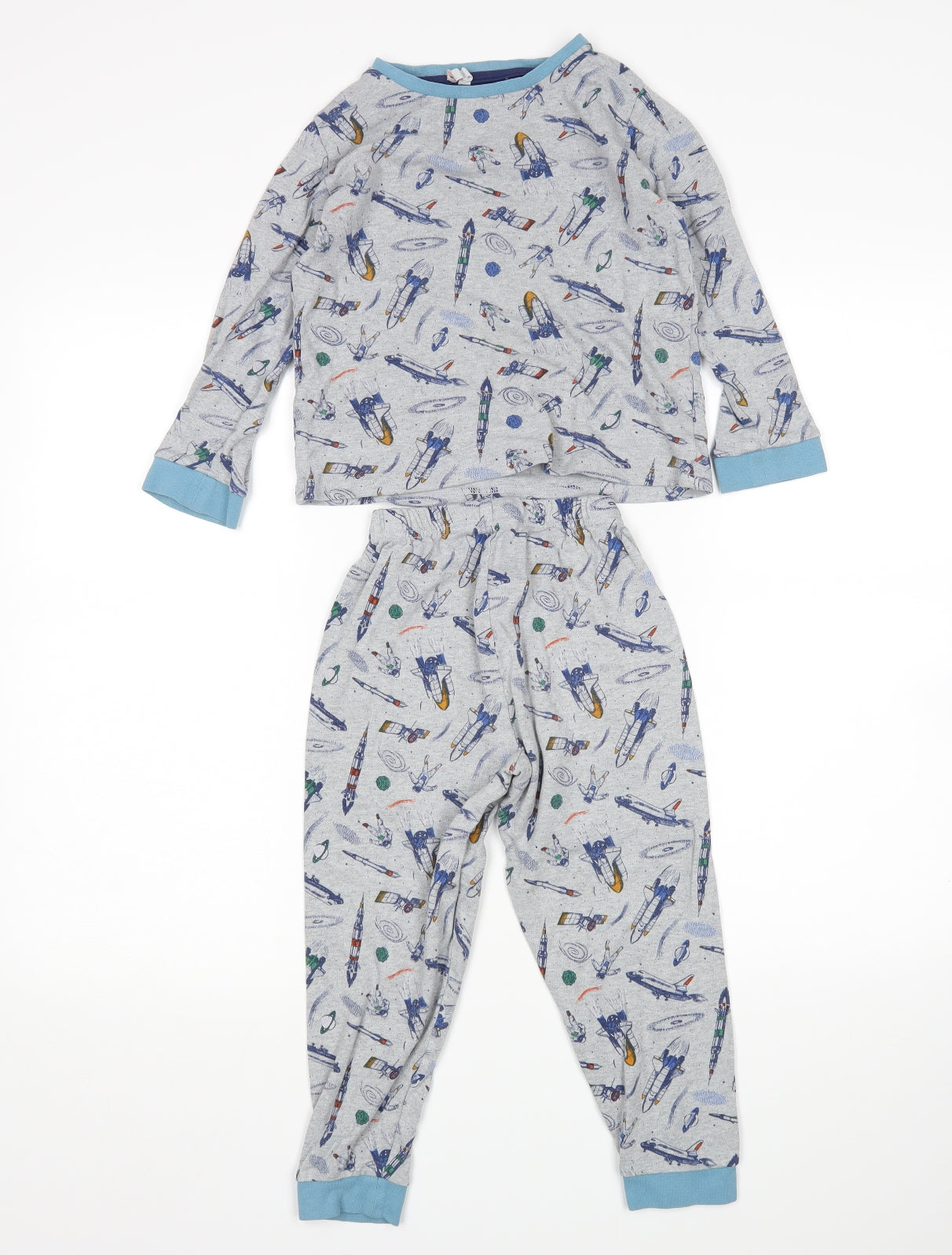 John Lewis Boys Multicoloured    Pyjama Set Size 7 Years  - Space