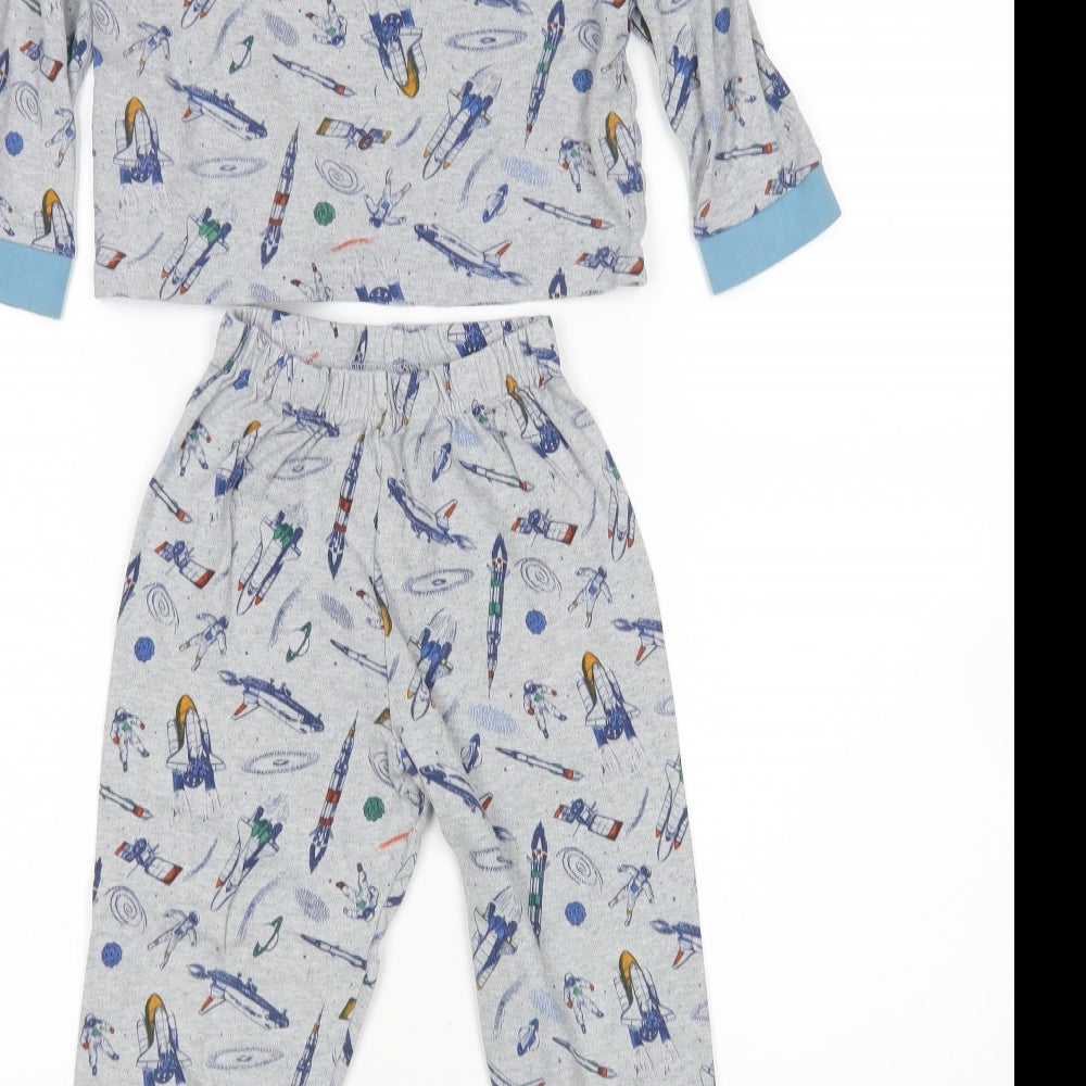 John Lewis Boys Multicoloured    Pyjama Set Size 7 Years  - Space