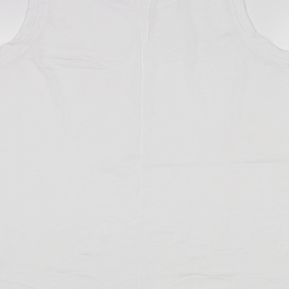 M&S Womens White   Basic Tank Size 16