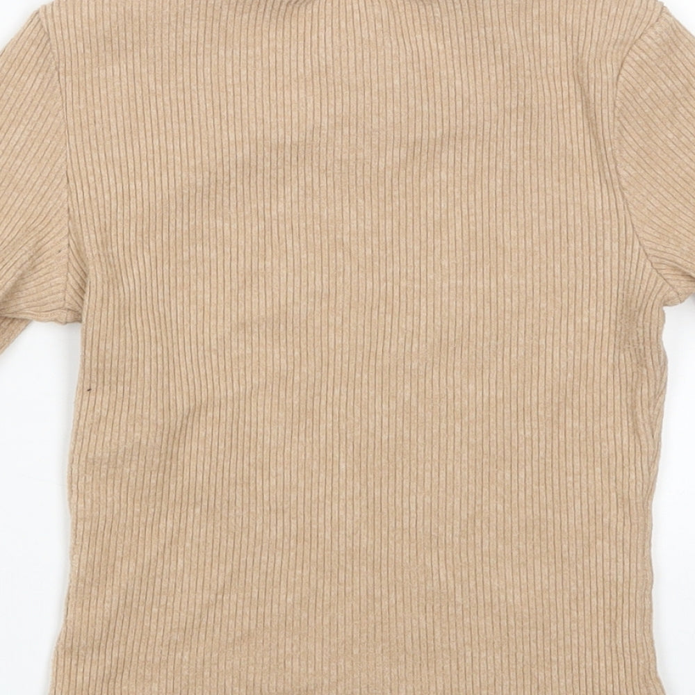 PRETTYLITTLETHING Womens Brown   Pullover Jumper Size 4