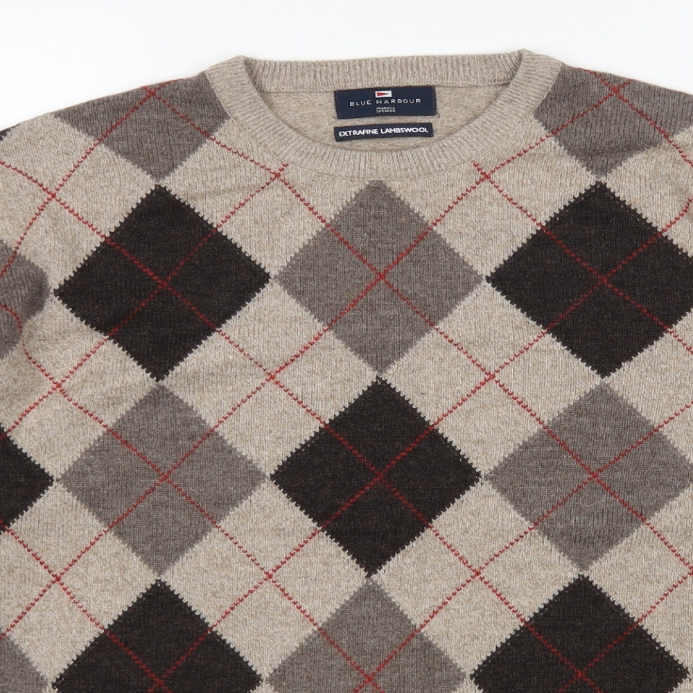 M&S Mens Brown   Pullover Jumper Size M