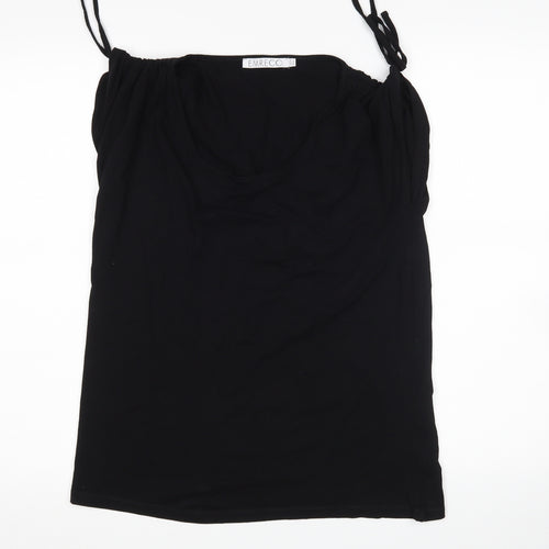 Emreco Womens Black   Basic T-Shirt Size 14