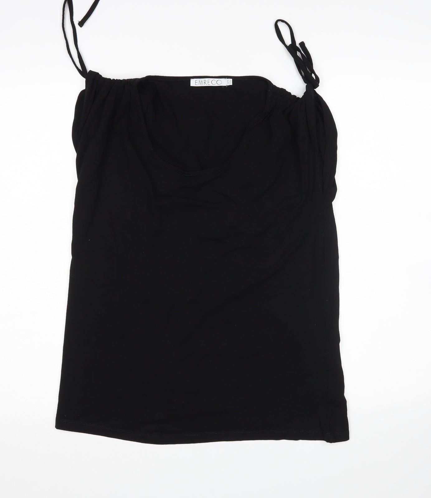 Emreco Womens Black   Basic T-Shirt Size 14