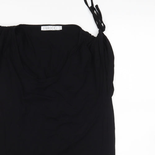 Emreco Womens Black   Basic T-Shirt Size 14