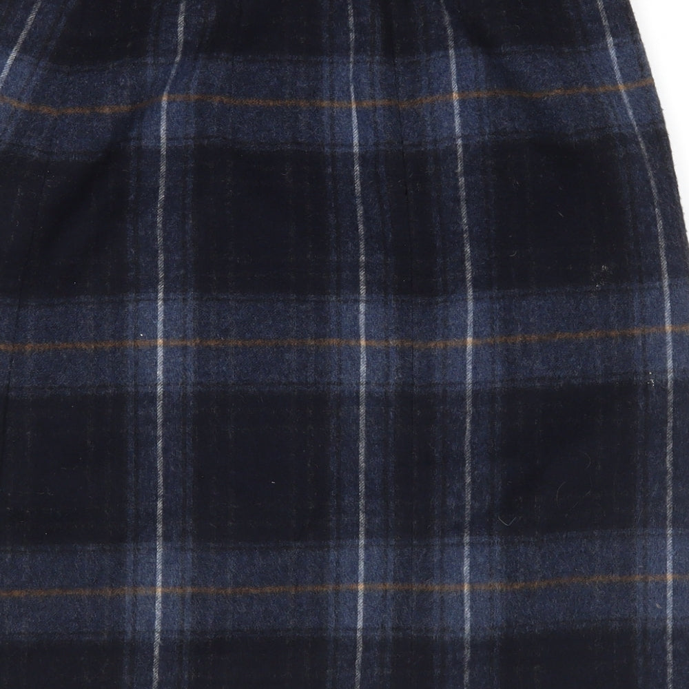 M&S Womens Multicoloured Plaid  A-Line Skirt Size 14