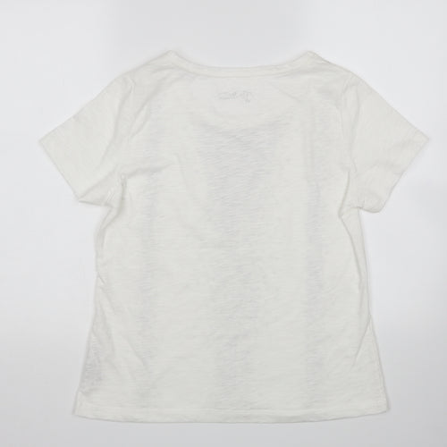 TUZZI Womens White   Basic T-Shirt Size 14