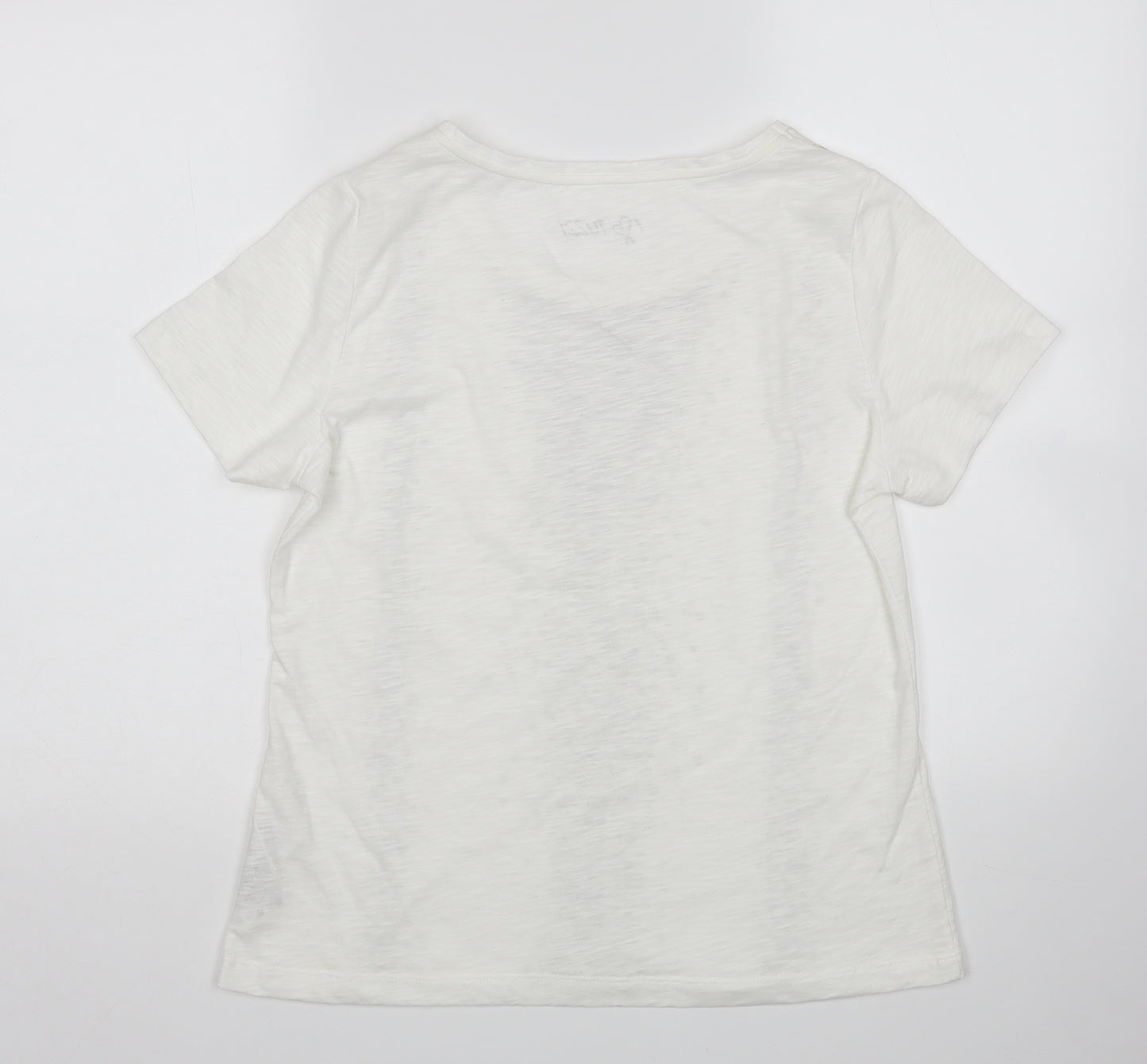 TUZZI Womens White   Basic T-Shirt Size 14