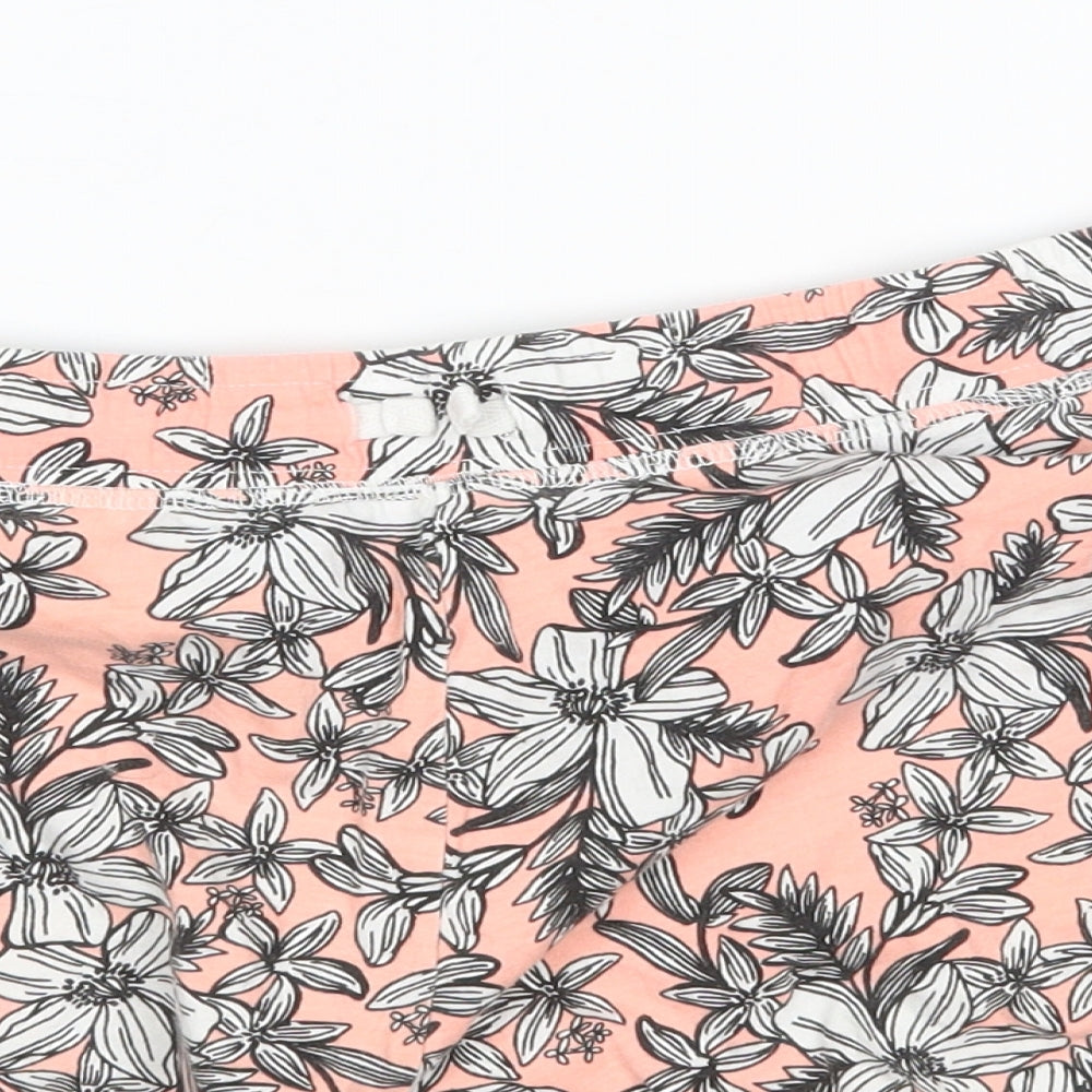 Peacocks Womens Pink Floral  Sweat Shorts Size 18