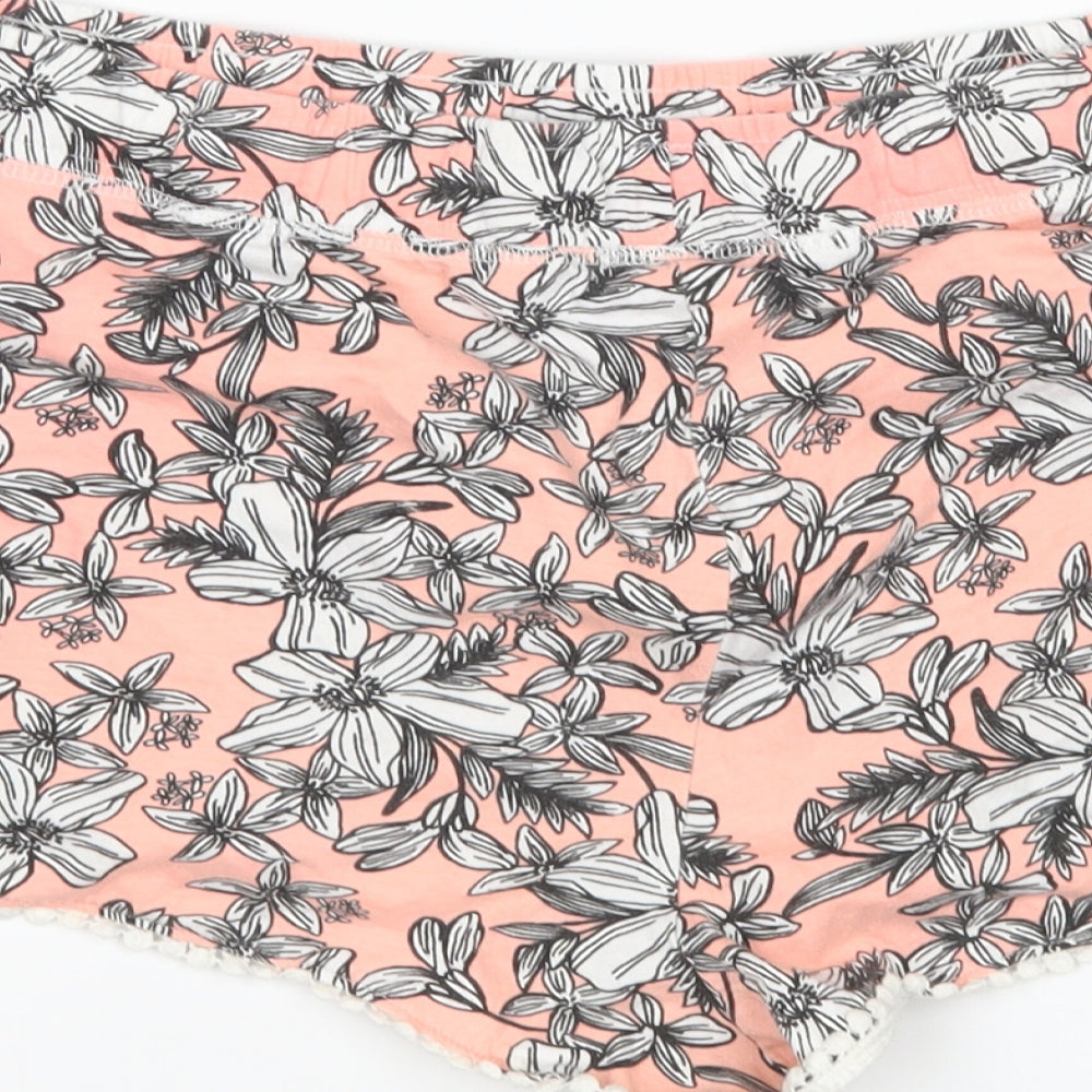 Peacocks Womens Pink Floral  Sweat Shorts Size 18