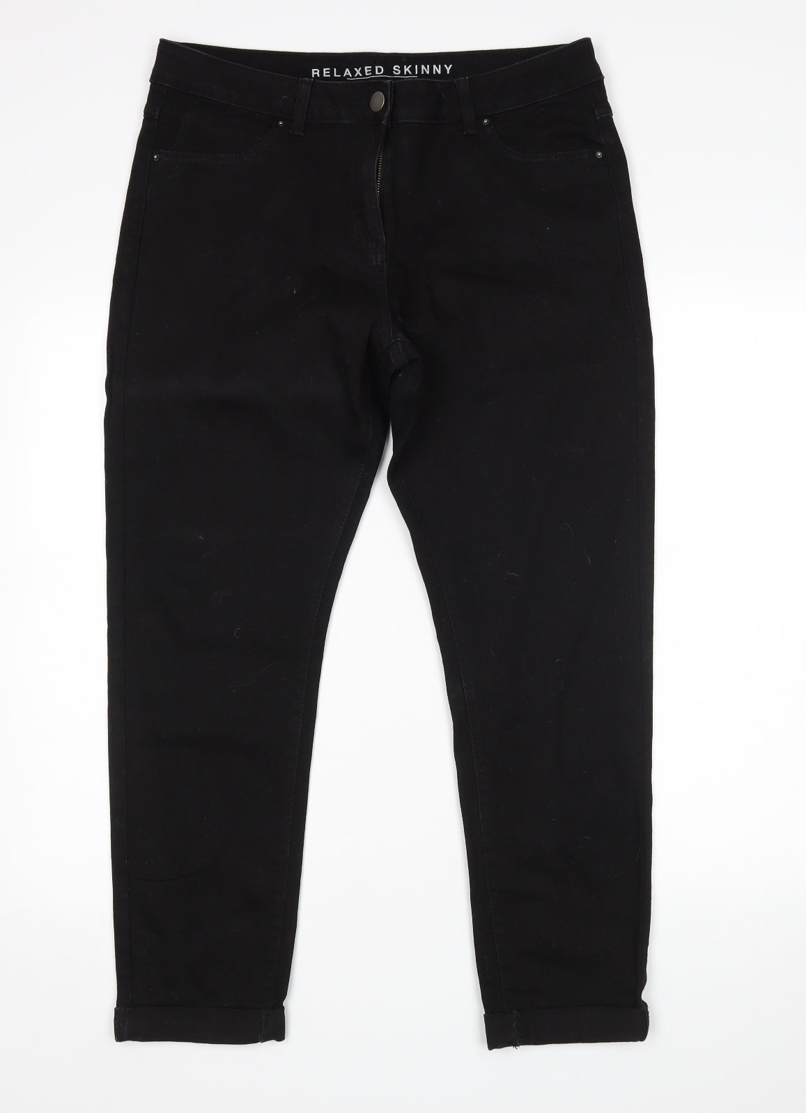 M&S Womens Black   Skinny Jeans Size 14 L27 in - Relaxed Skinny