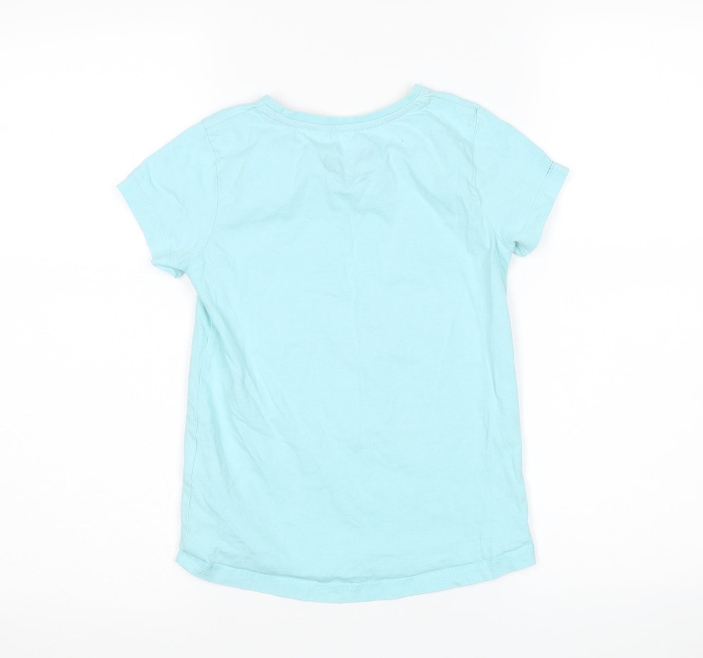 Bluezoo Girls Blue   Basic T-Shirt Size 7-8 Years
