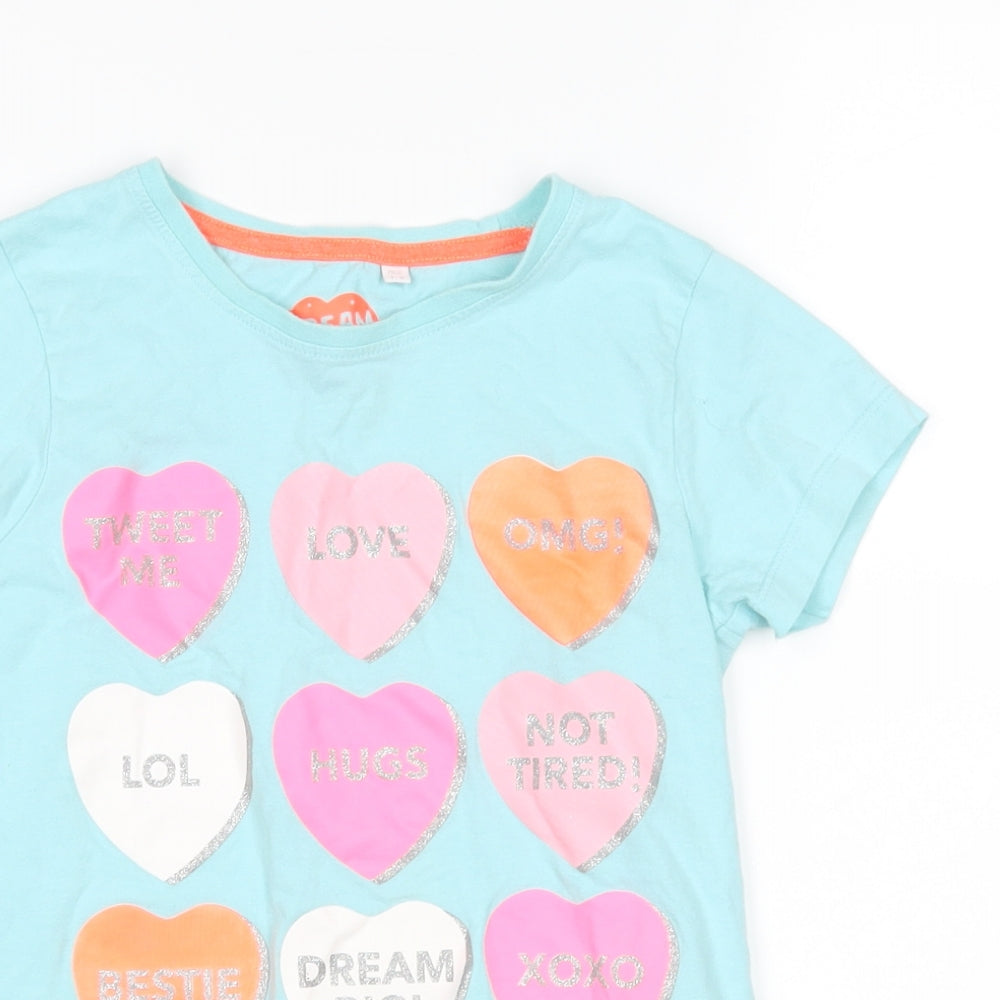 Bluezoo Girls Blue   Basic T-Shirt Size 7-8 Years