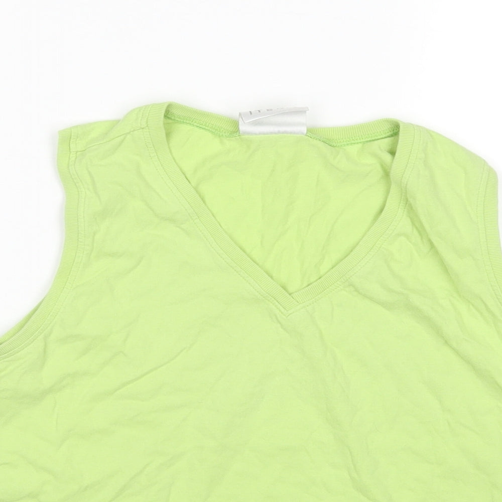 Tesco Womens Green   Basic Tank Size 14